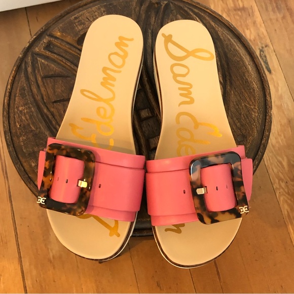 NWOT Sam Edelman pink Women's Ariane Slide Sandals Sz 7 - Picture 7 of 12